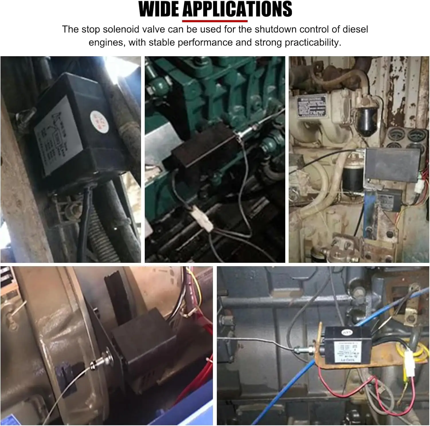 

Normal Close NC NO Normal Open Diesel Engine Stop Solenoid Value Flame Out Device Off Valve Generator Accessories 12V 24V