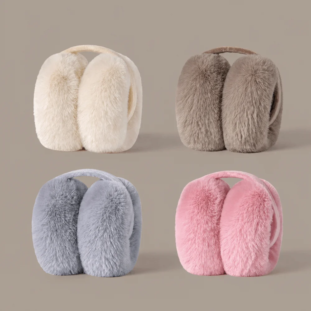 Fashion Warm Winter Earmuffs Faux Fur Folding Earmuffs Portable Thickened Ear Warmer Outdoor