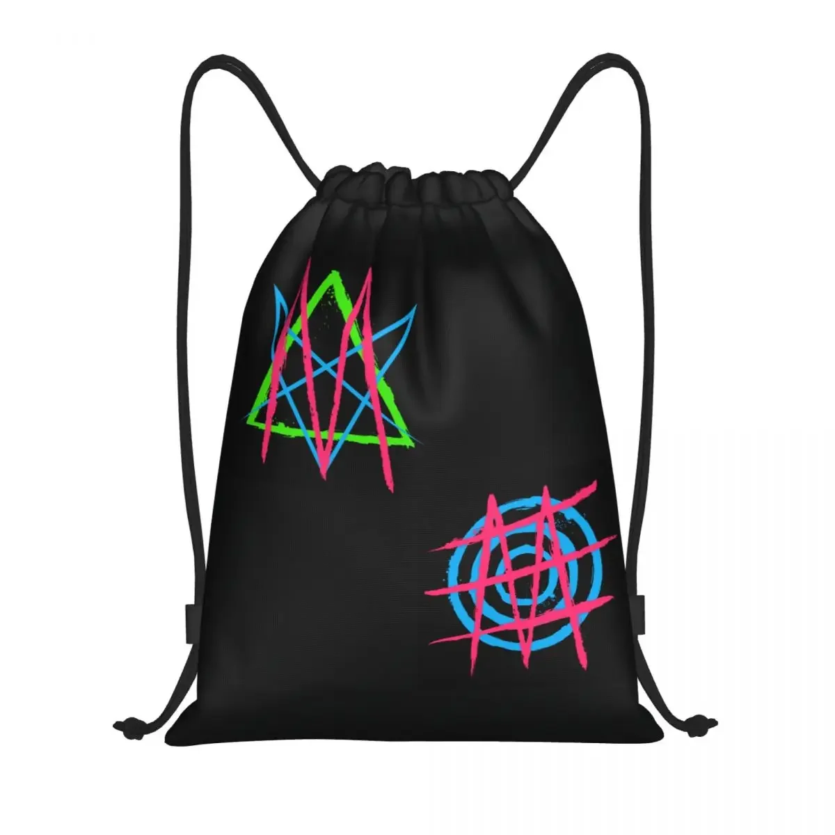 Custom  Mindless Hip Hop Punk Rock Self Indulgence awstring Bag Portable Sports Gym Sackpack Electro Training Backpacks