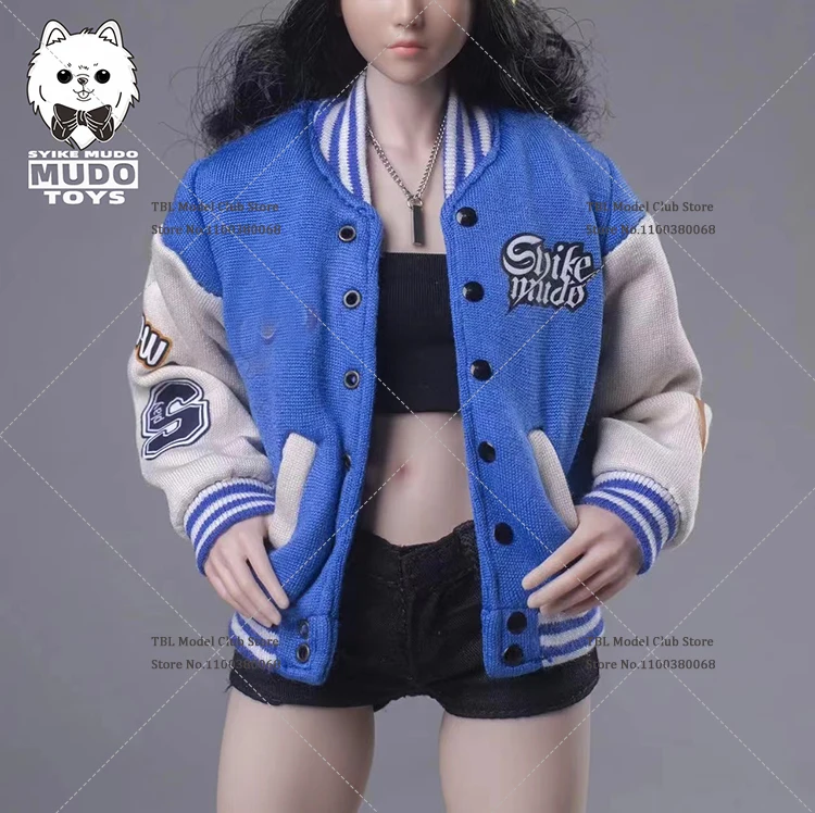 In Stock CTC-004 1/6 Scale Female Soldier Baseball Jacket Loose Print Vintage Coat Uniform For 12inch TBL PH Action Figure Doll