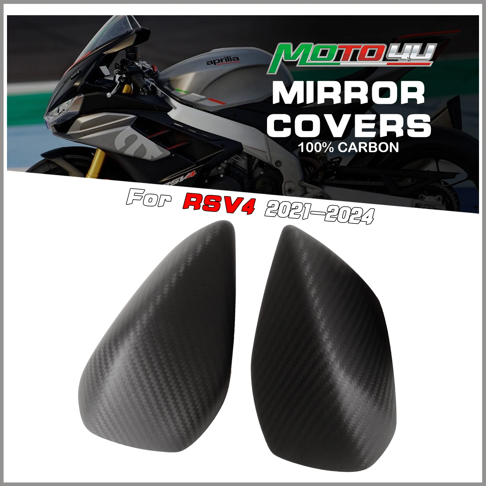 For Aprilia RS660 RS 660 2021 2022 2023 Real Carbon Fiber Motorcycle Modified Accessories Fairings Body Kits Parts Mirror Cover