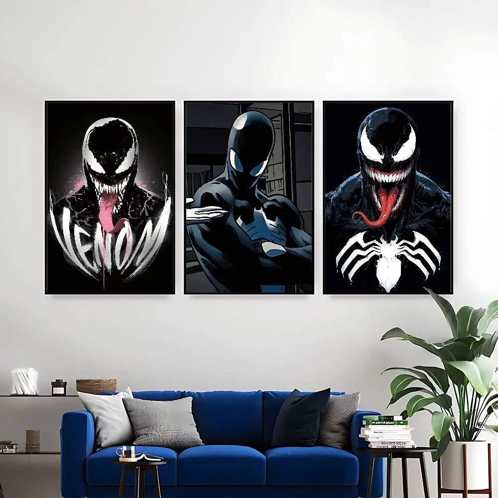Cool H-VenomS 블랙 포스터 프레임 없는 포스터 크래프트 클럽 바 종이 빈티지 포스터 벽 예술 그림 침실 연구실 스티커