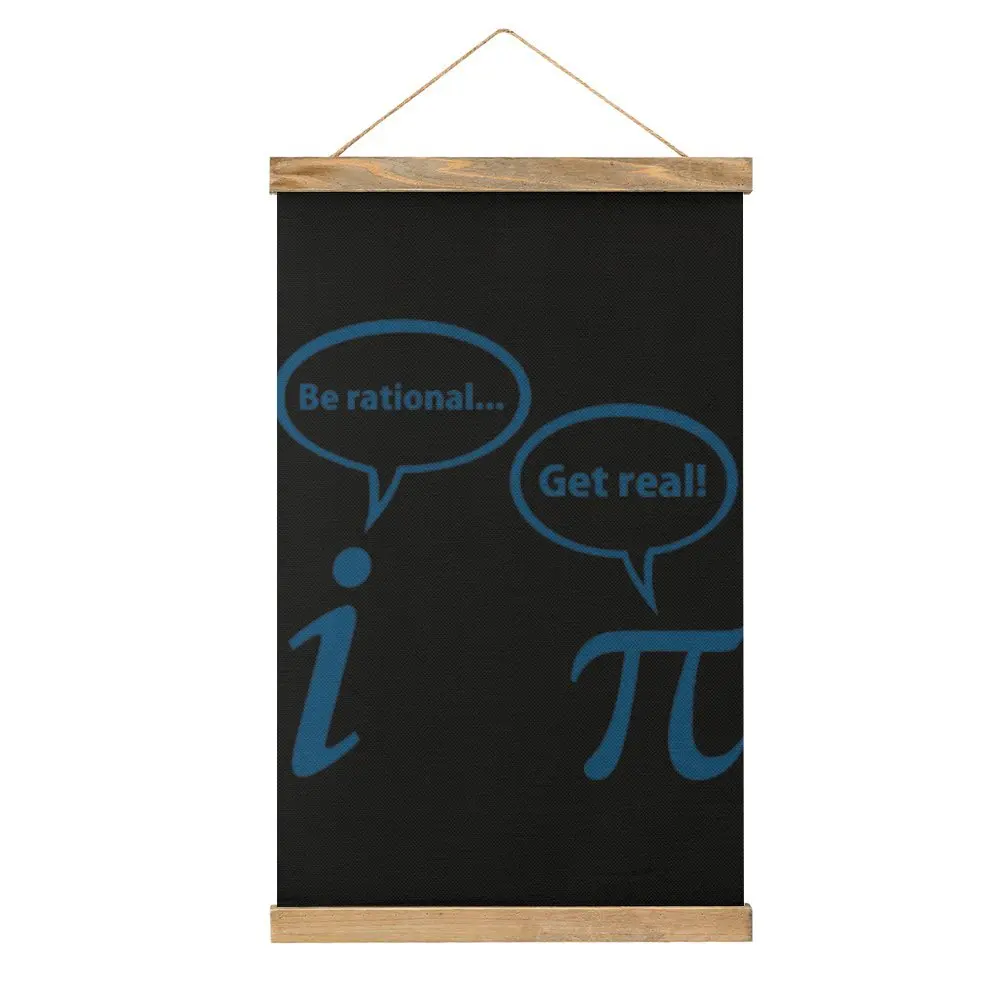 Premium Be Rational Get Real Imaginary Math Pi Essential Canvas Hanging Picture Craft Decoration Funny Novelty Restaurant   Pict