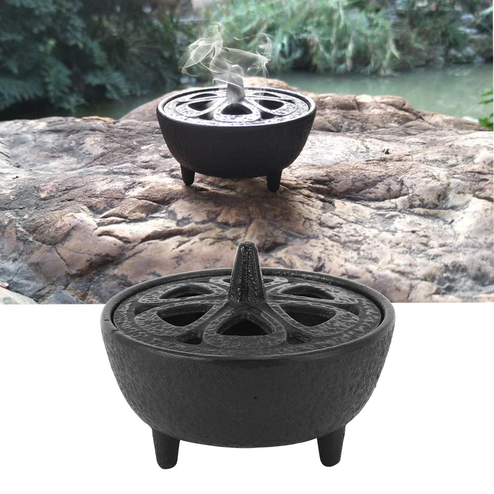 Household Supplies Incense Container Cast Iron Lotus‑Shaped Incense Aromatherapy  for Home Decoration Bathroom Bedroom