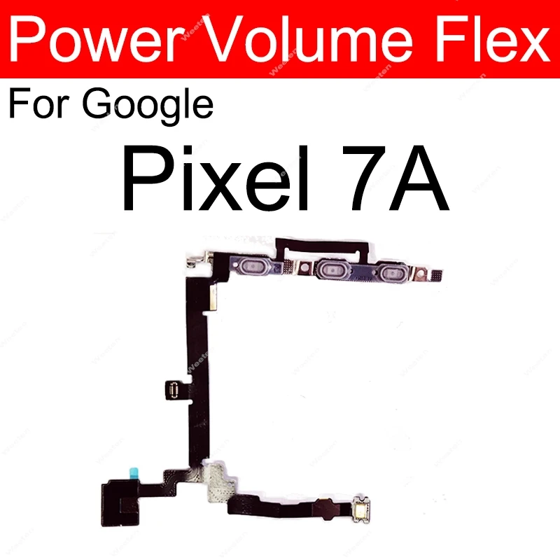 On OFF Power Volume Flex Cable For Google Pixel 6 6 Pro 7 Pro 7A Power Volume Side Key Flex Ribbon Replacement