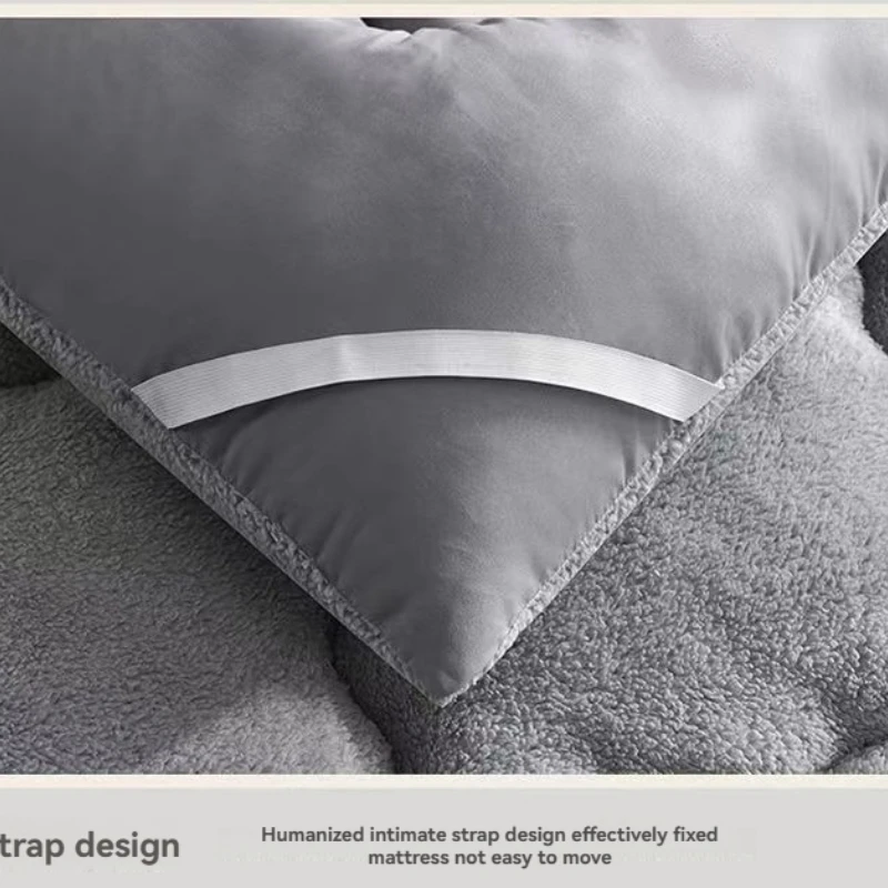 Winter Padded Lambswool Mattress Plus Velvet Dormitory Home Soft Pad Single and Double Warm Pad Quilt.
