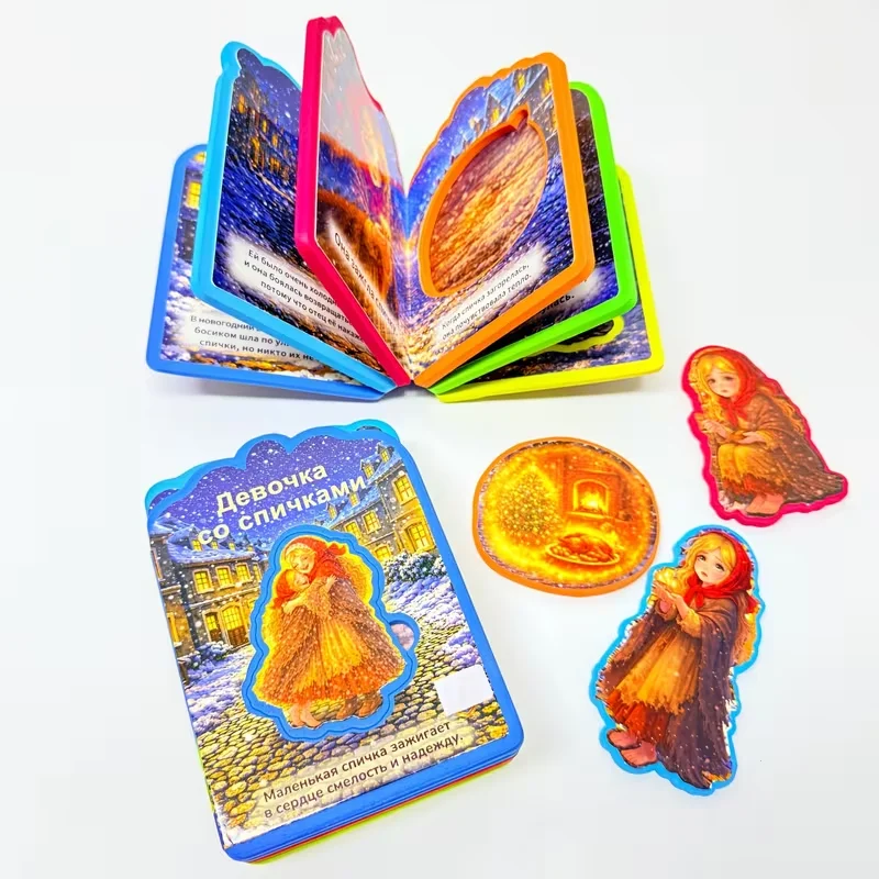 Russian EVA Foam The Little Match Girl Story Book with Character Cutouts Kids Fairy Tale Early Reading Book