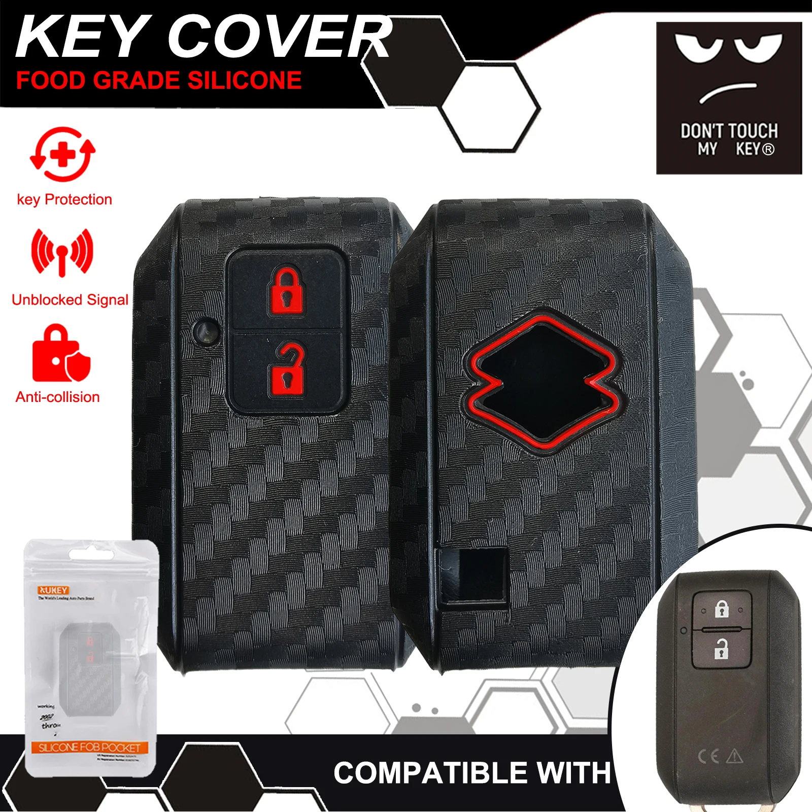 Remote 2 Button Silicone Key Case Cover Shell Holder Protector Protection For Suzuki Jimney XL7 Swift Ignis Ertiga 2017 2018