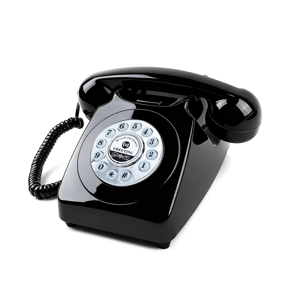 Audioboek Gastenboek Telefoon Spraakgastenboek Bruiloft Klassieke Stijl Retro Telefoon voor Bruiloft, Pensioen, Afstuderen, Verjaardag, Feest