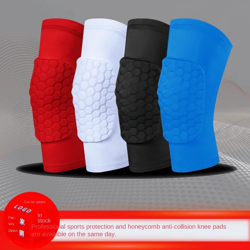 

Honeycomb Compression Protective Gear Children's Anti- Basketball Collision Logo Short Knee Training Leg Pad