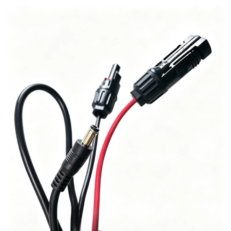 Heavy‑Duty 16AWG MC4 to DC5525 5521 7909 Solar Panel Adapter Extension Wire for Car RV Off‑Grid Solar Charging