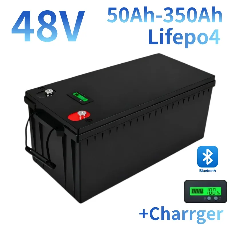 48V LiFePO4 Battery 50/100/150/200/300Ah Bluetooth Monitor Deep Cycle Parallel Support 3000W 5000W 6000W Solar Energy Storage Li