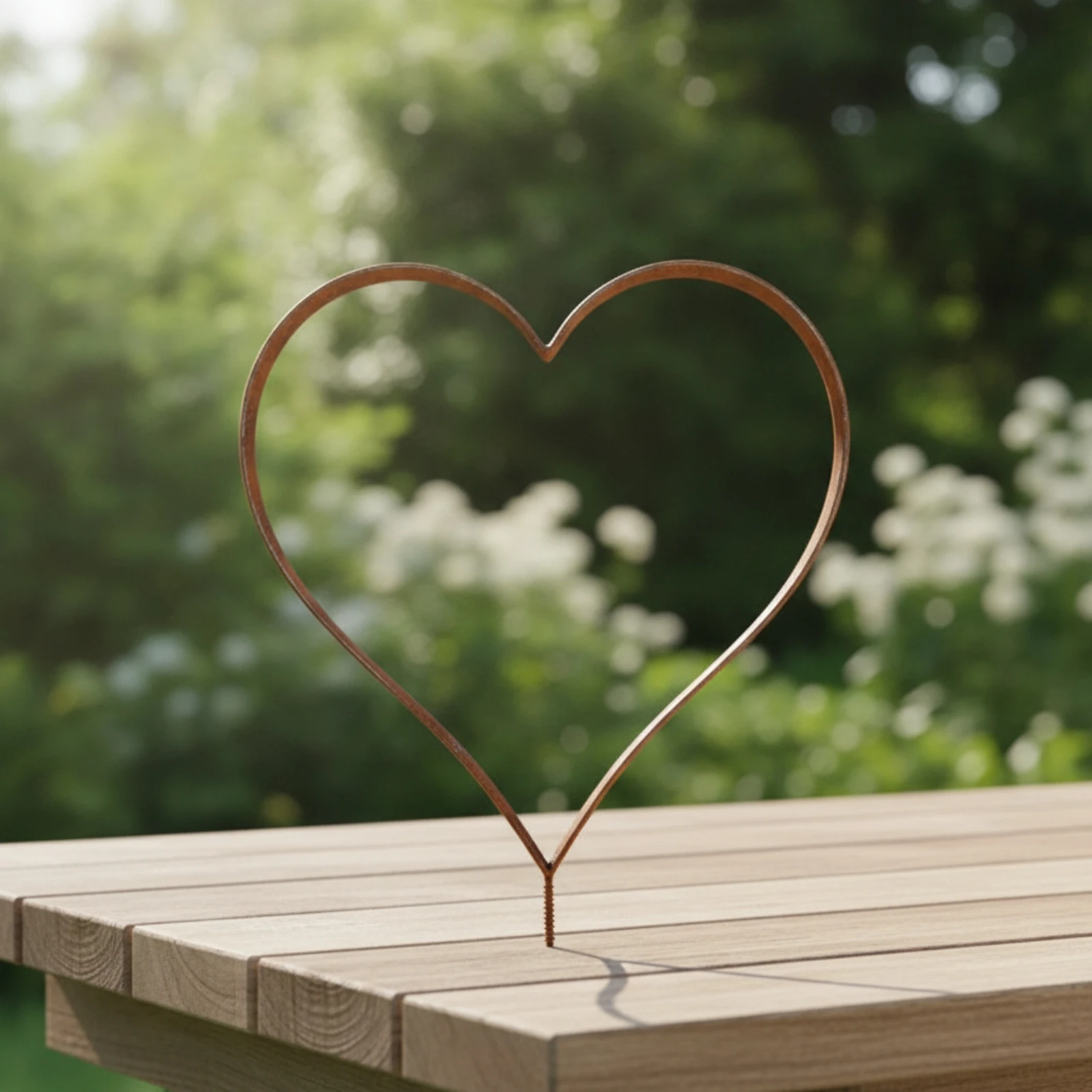 Estaca De Jardín Con Corazón Rústico Heart Stake Metal Heart Sculpture Duradero Decoración Resistente a La Intemperie for Garden