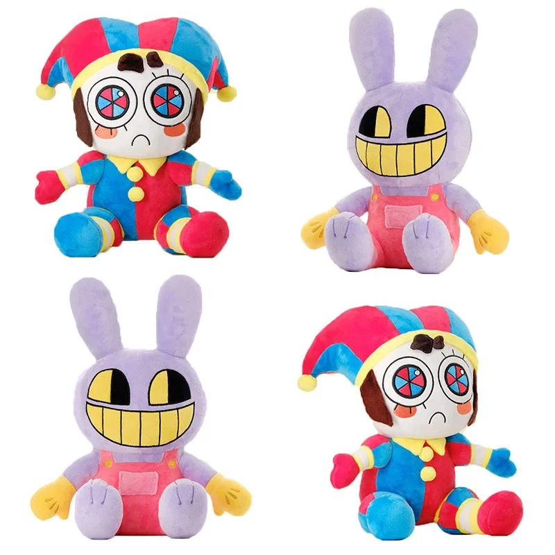 New The Amazing Digital Circus Plush Clown Ragatha Pomni Cartoon Jax Doll Joker Plush Soft Stuffed Sofa Decorate Christmas Gift