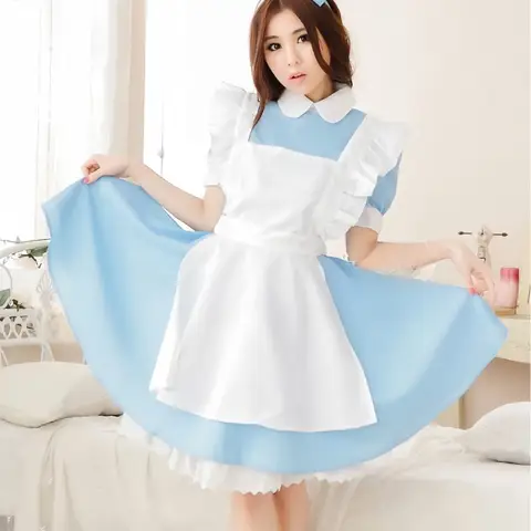 Lolita Tjänare Kawaii Förkläde Klänning Japansk Anime Show Cosplay Kostym Högkvalitativ Städerska Outfit Kvinnor Sexig Underkläder Scenuniform 6 best sales kawaii-dräkt - №3