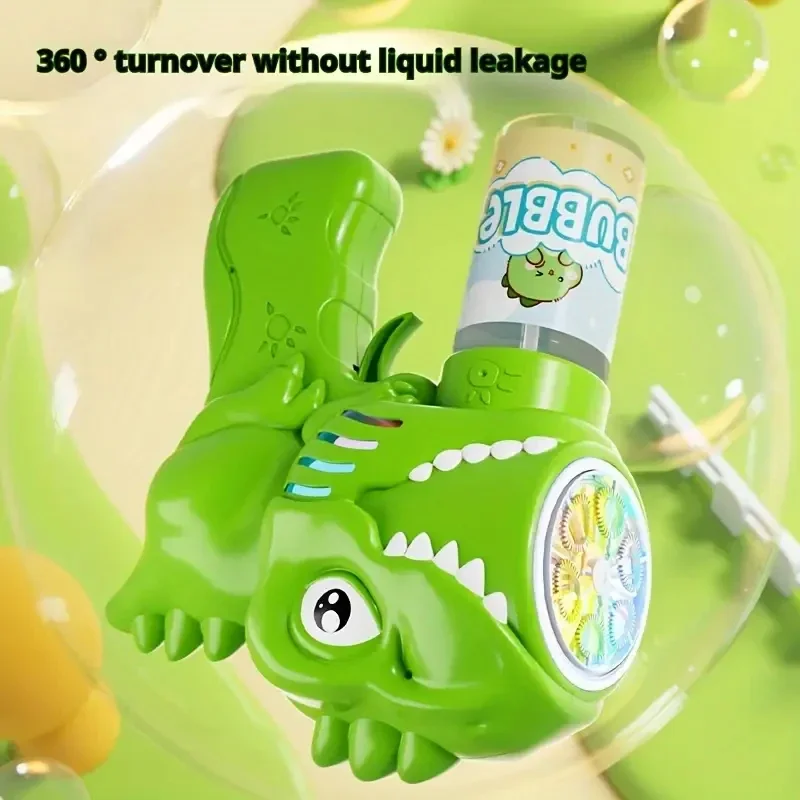 Children's Outdoor Dinosaur Bubble Gun Toy Wedding/Birthday Party Wedding Bubble Gun Without Battery Bubble Water