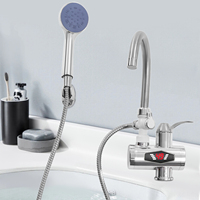 360° Electric Faucet Tankless Water Heater,3000W Hot Tap with Shower, Fast Heating & Safety Protection for Kitchen/Bathroom