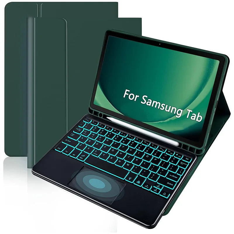 Capa de couro para teclado Samsung S10Plus aplicável com teclado Bluetooth 12.4