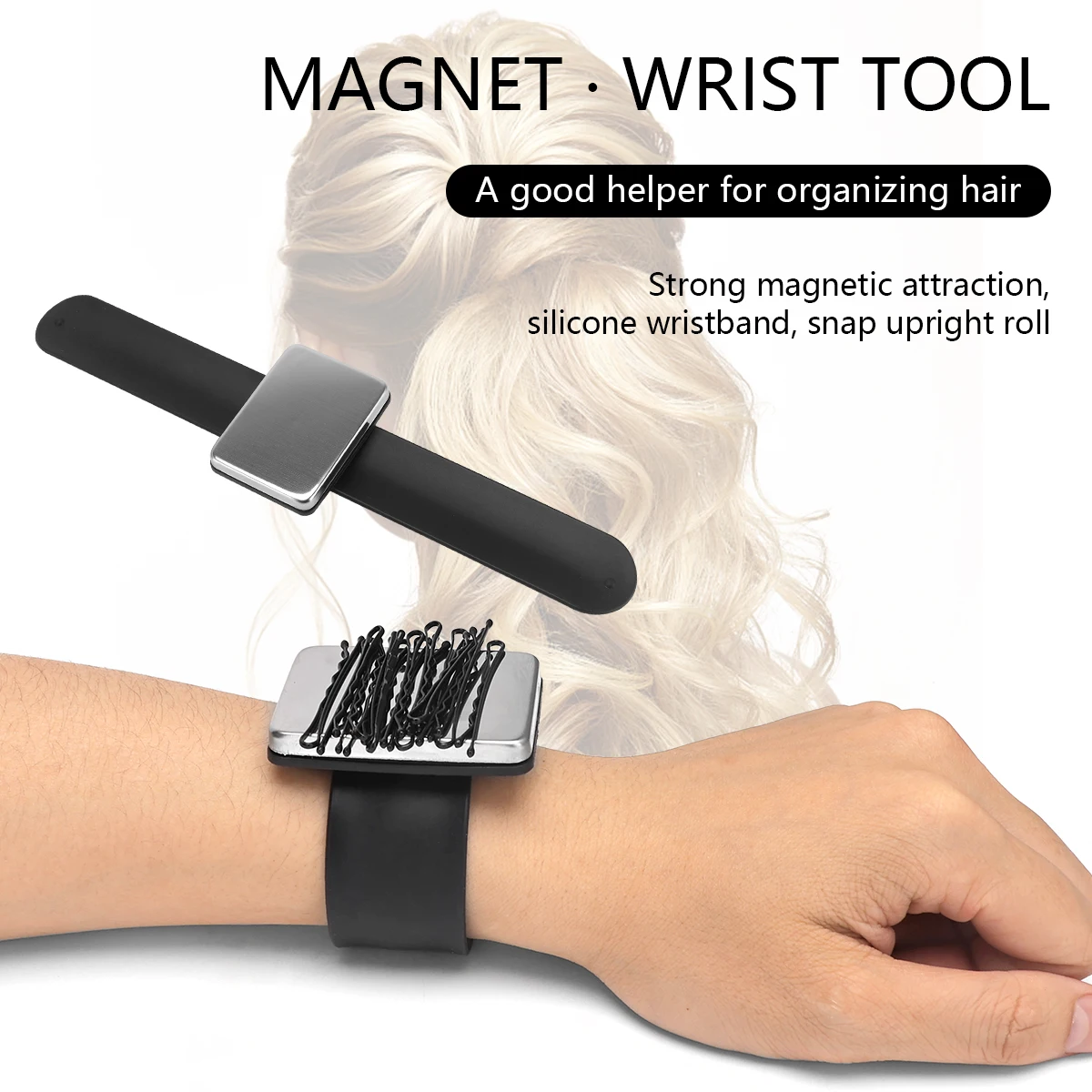 Professional Magnetic Bracelet Wrist Band Strap Salon Hair Accessories Hair Clip Holder Barber Hairdressing Styling Tools