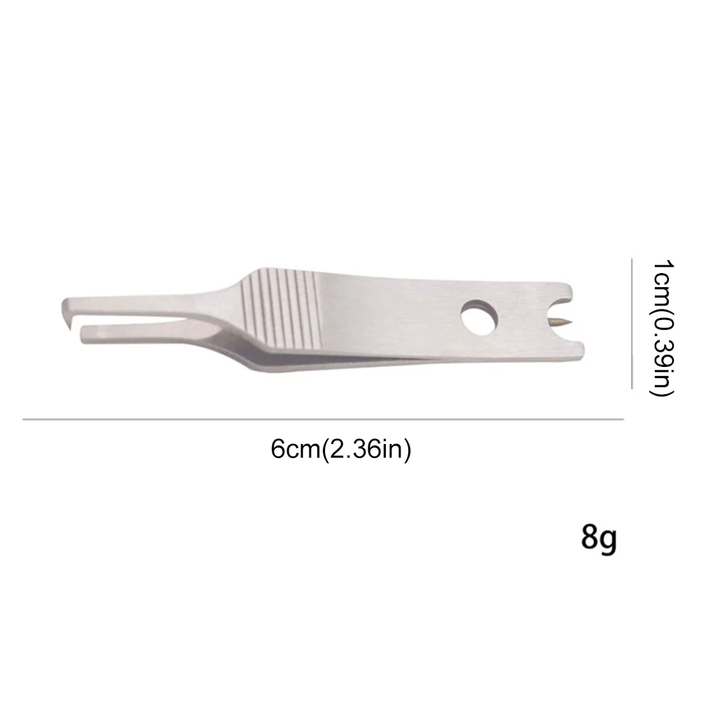 Angelschnur Pinzette Cutter Schnell Split Ringe Opener Anti Slip Haken Auge Reiniger Edelstahl Köder Ringe Opener Angeln Werkzeug