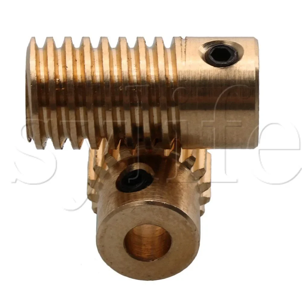 

Yellow Brass Worm Gear 0.5 Modulus 20T with 4mm Bore Shaft for Reducer System