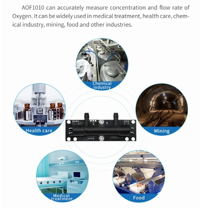 ASAIR AOF1010 Ultrasonic Oxygen Concentration Flow Sensor Replacement Parts Accessories (A)