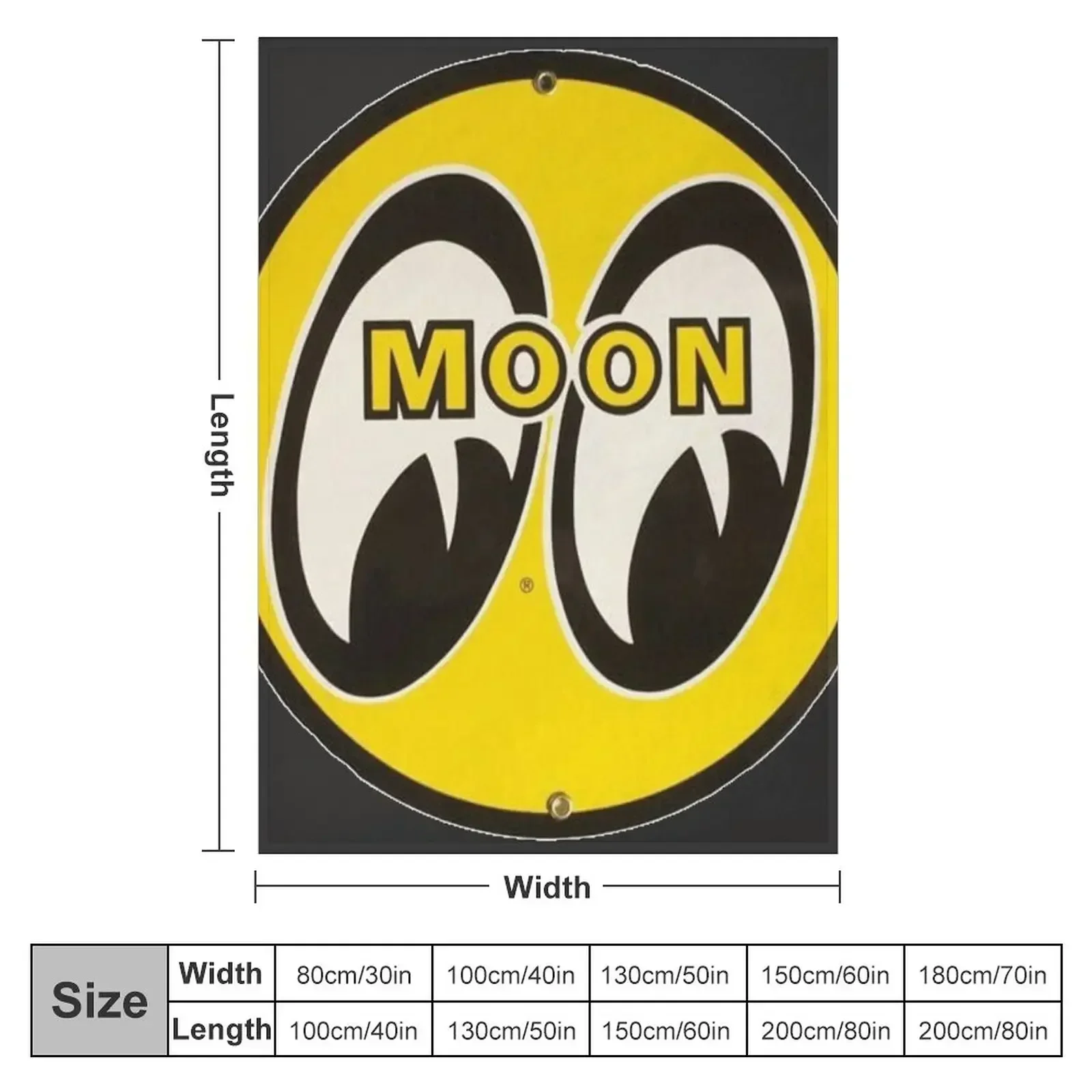 Moon eyes Luna equipped with the classic logo Throw Blanket couch cozy soft plush fuzzy picnic outdoor blanket