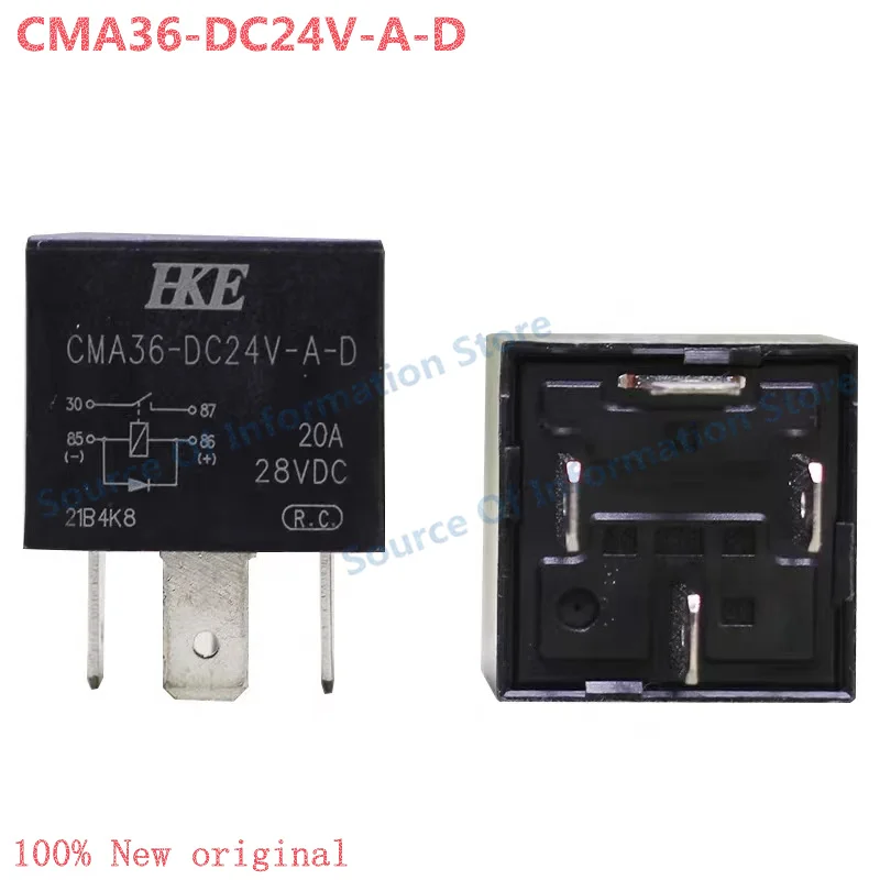 

5 шт. автомобильных реле CMA36-DC24V-A-D, 4-контактные, 20А, 100% новые