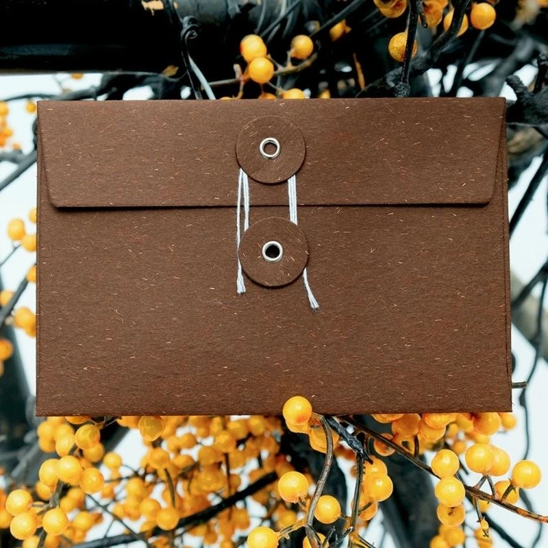 Kraft Paper Envelope String Closure Business Envelope for Meeting Document