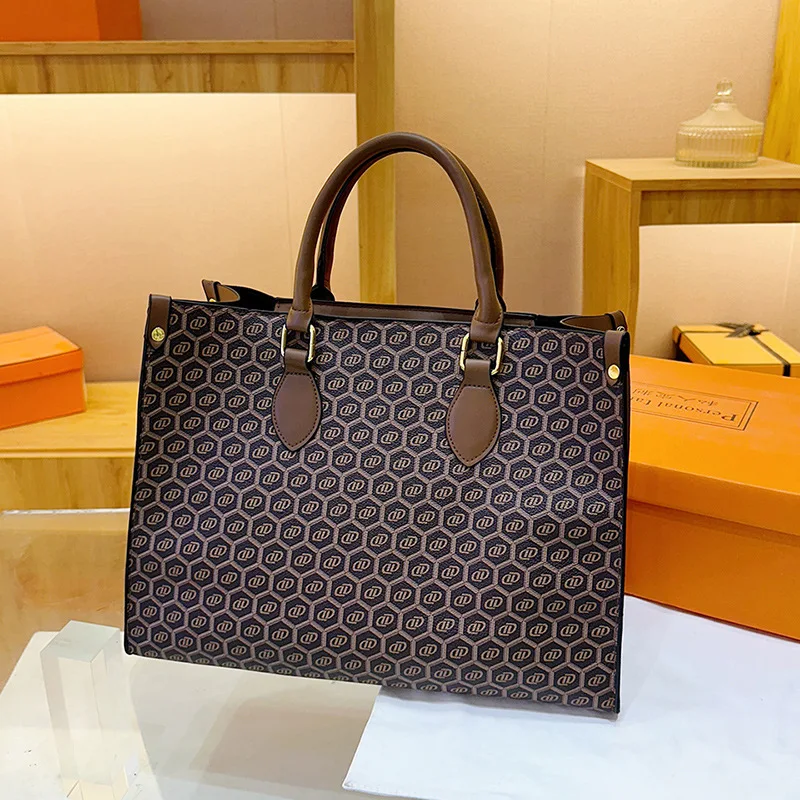 

2025 Vintage Print Tote Bag for Women Minimalist Shoulder Crossbody Purse Fashionable Handbag