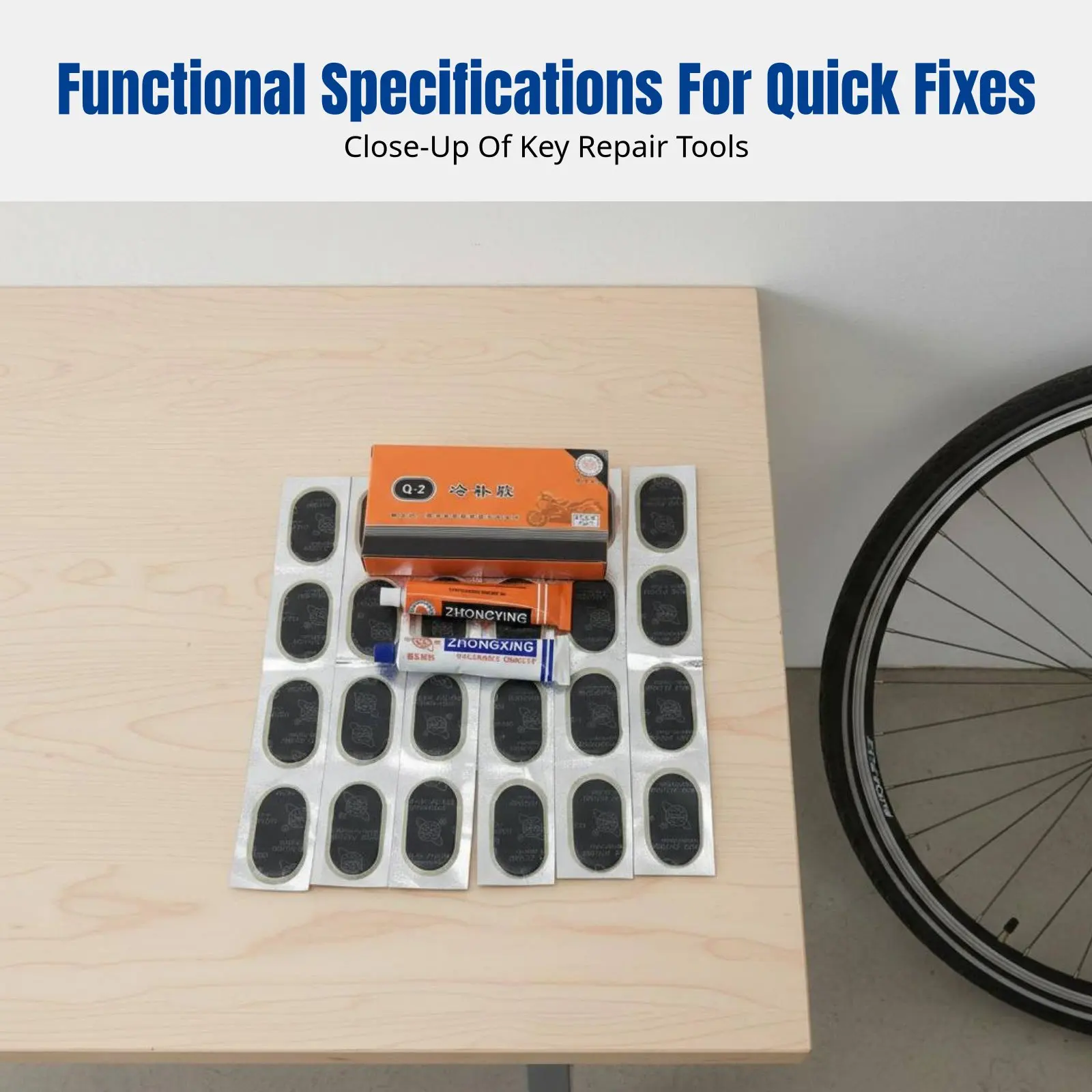 

Набор для ремонта шин, холодные заплатки, клей, рычаг, абразивный инструмент, универсальный комплект для велосипедов, мотоциклов, электровелосипедов