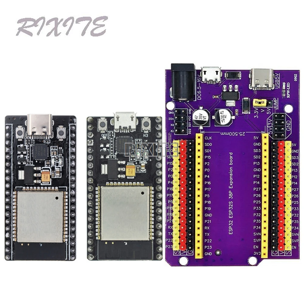 ESP32 Development Board 38PIN TYPE-C/MICRO USB CP2102 WIFI+Bluetooth Module Dual Core Wireless Module ESP32 Expansion Board