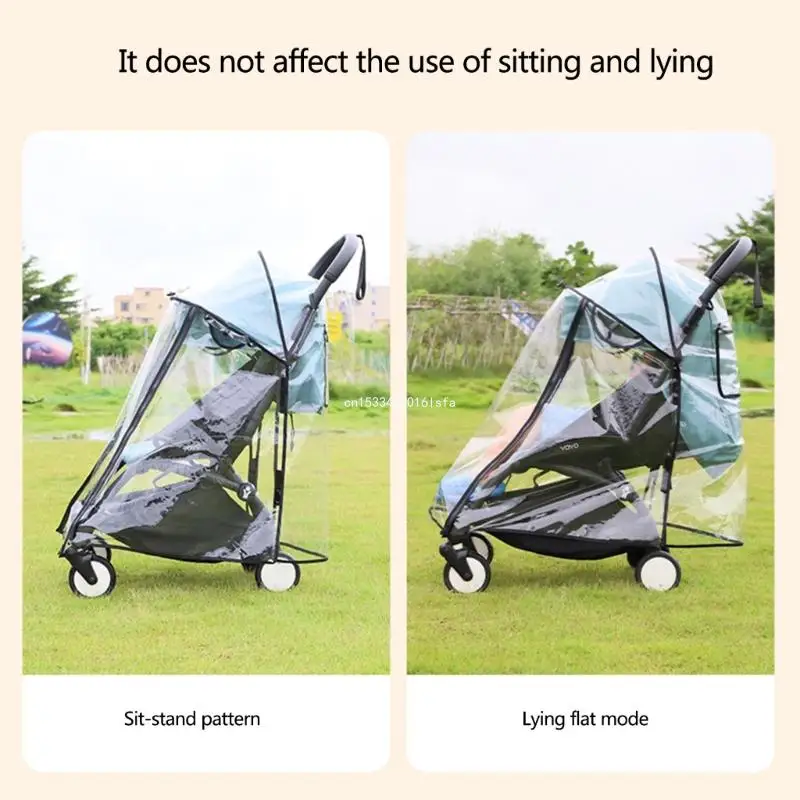 EVA Strollers Rain Cover 360 Derajat Perlindungan Lengan Pelindung Tahan Debu Case Dropship