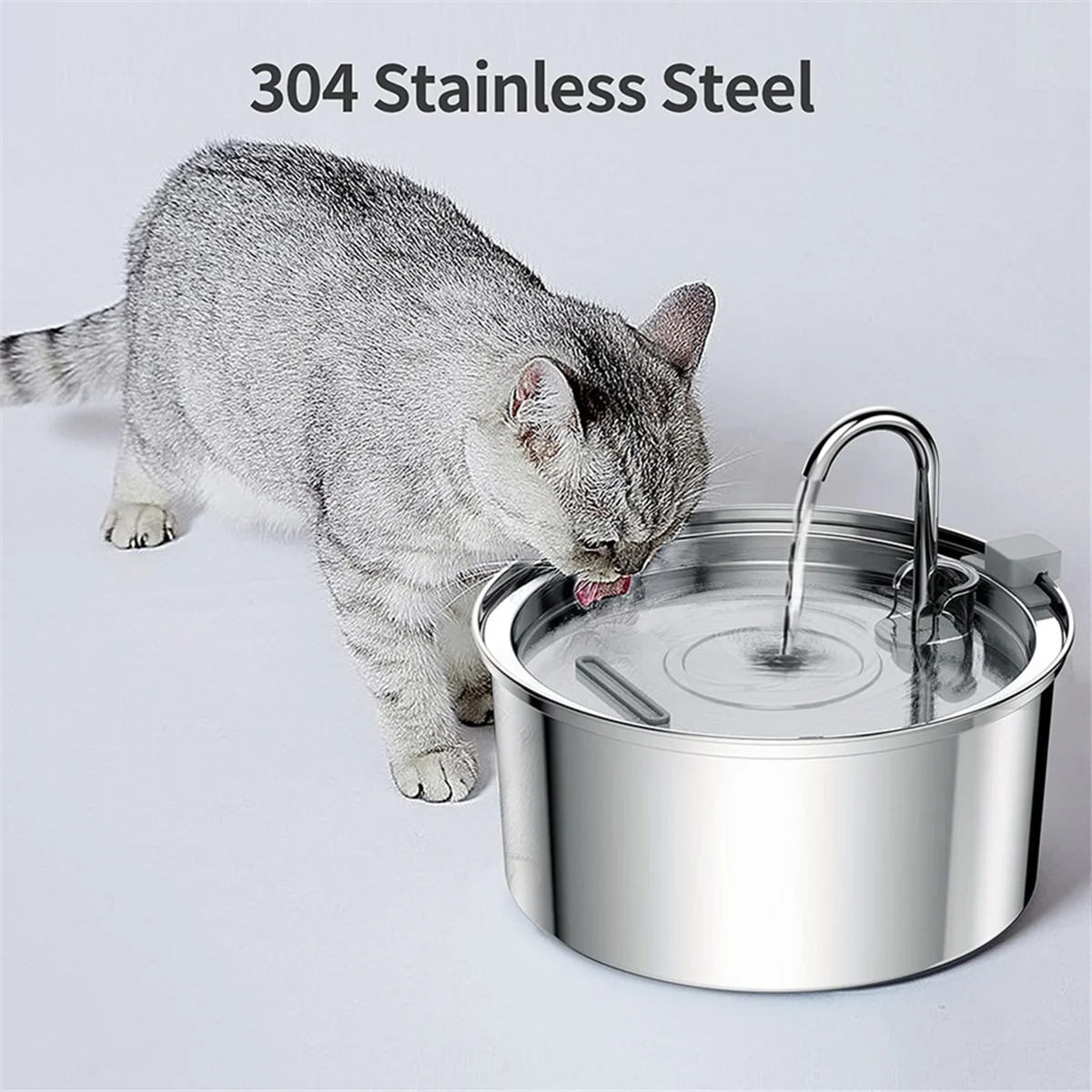

Popular_3.2L Stainless Steel Cat Dog Pet Drink Water Fountain Rechargeable