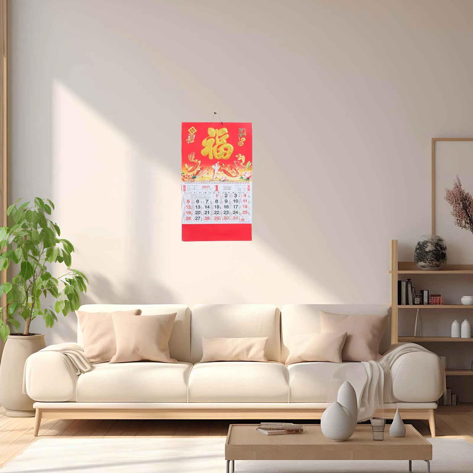 

Snake Wall Chinese New Hanging 2025 Lunar Year Wall Calendar Year Of The Snake Paper Clear Printing Cultural Fu