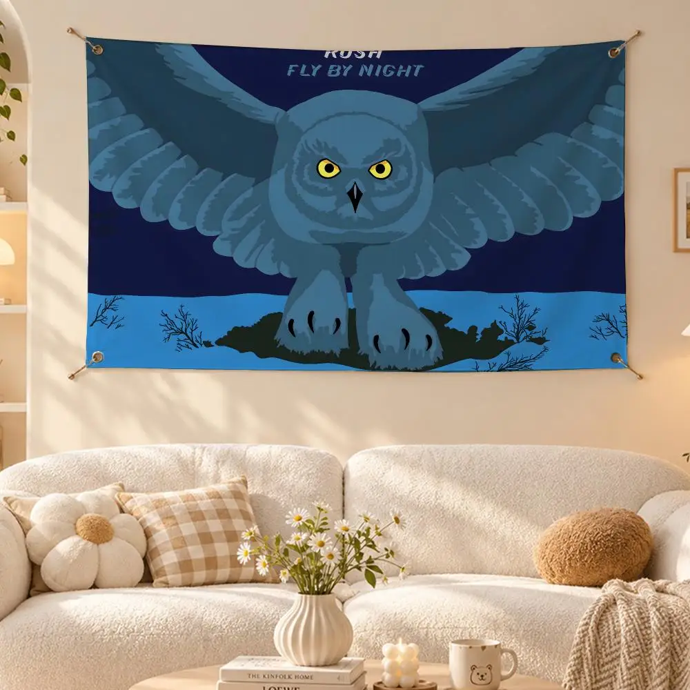 Legendary Band Rush Flags Wall Hanging Flag Banner Living Room Bedroom Home Decor HD Fabric Aesthetic