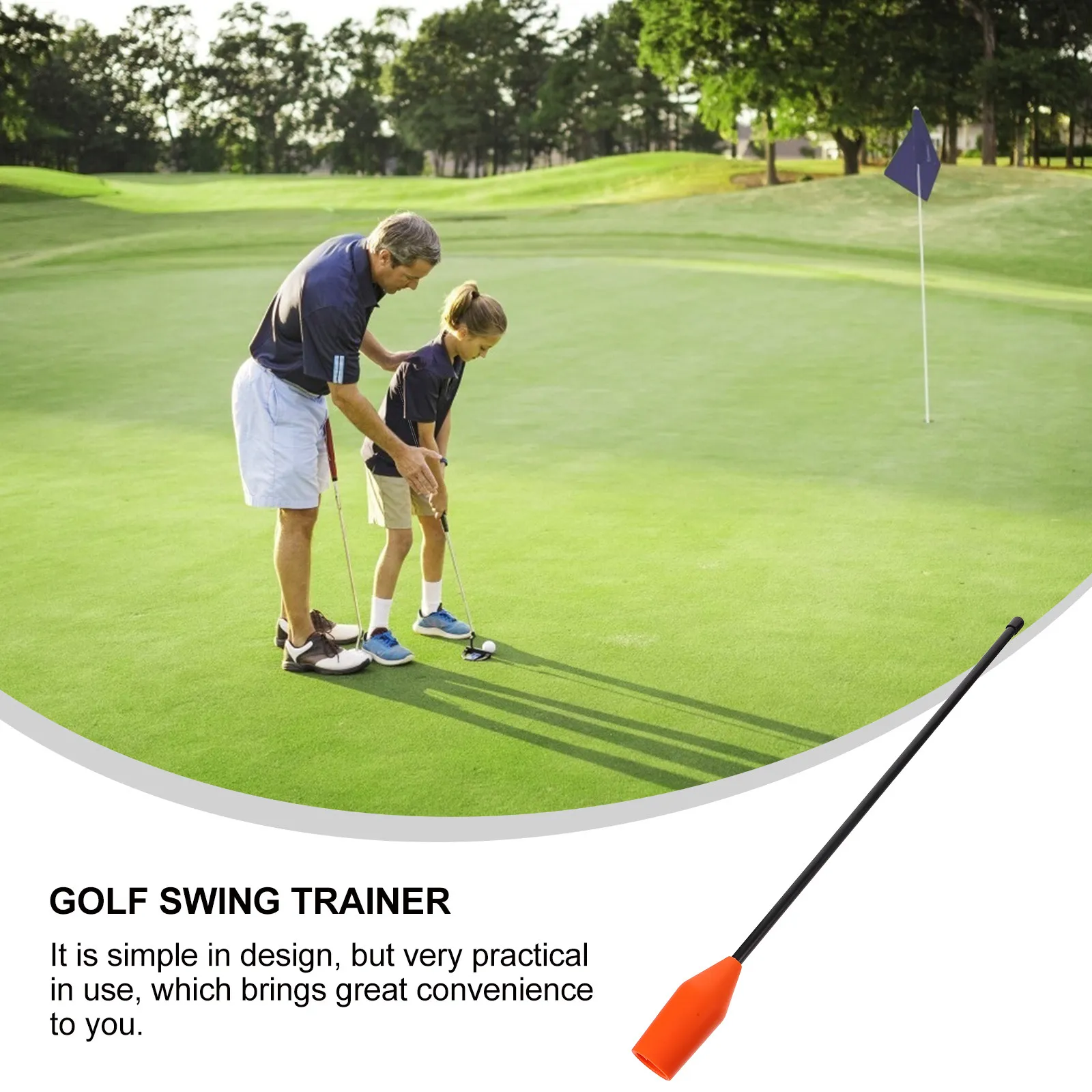 Professional Golf Swing Trainer Practicing Rod Training Aid Correction Trainer Practice Stick for Swing Gesture Alignment
