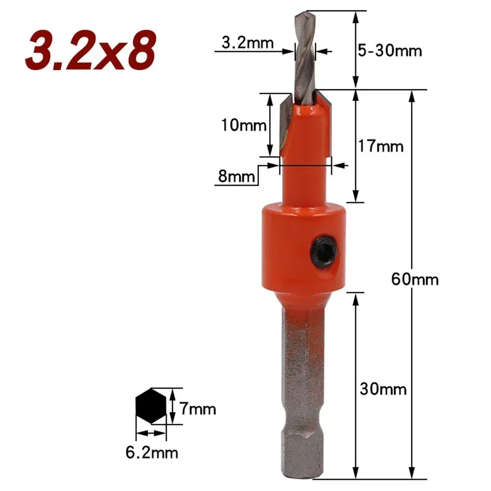 Brand New High-quality Drill Bit Countersink Convenient Home Power Tools Replacement 1/4inch Accessories Counterbore