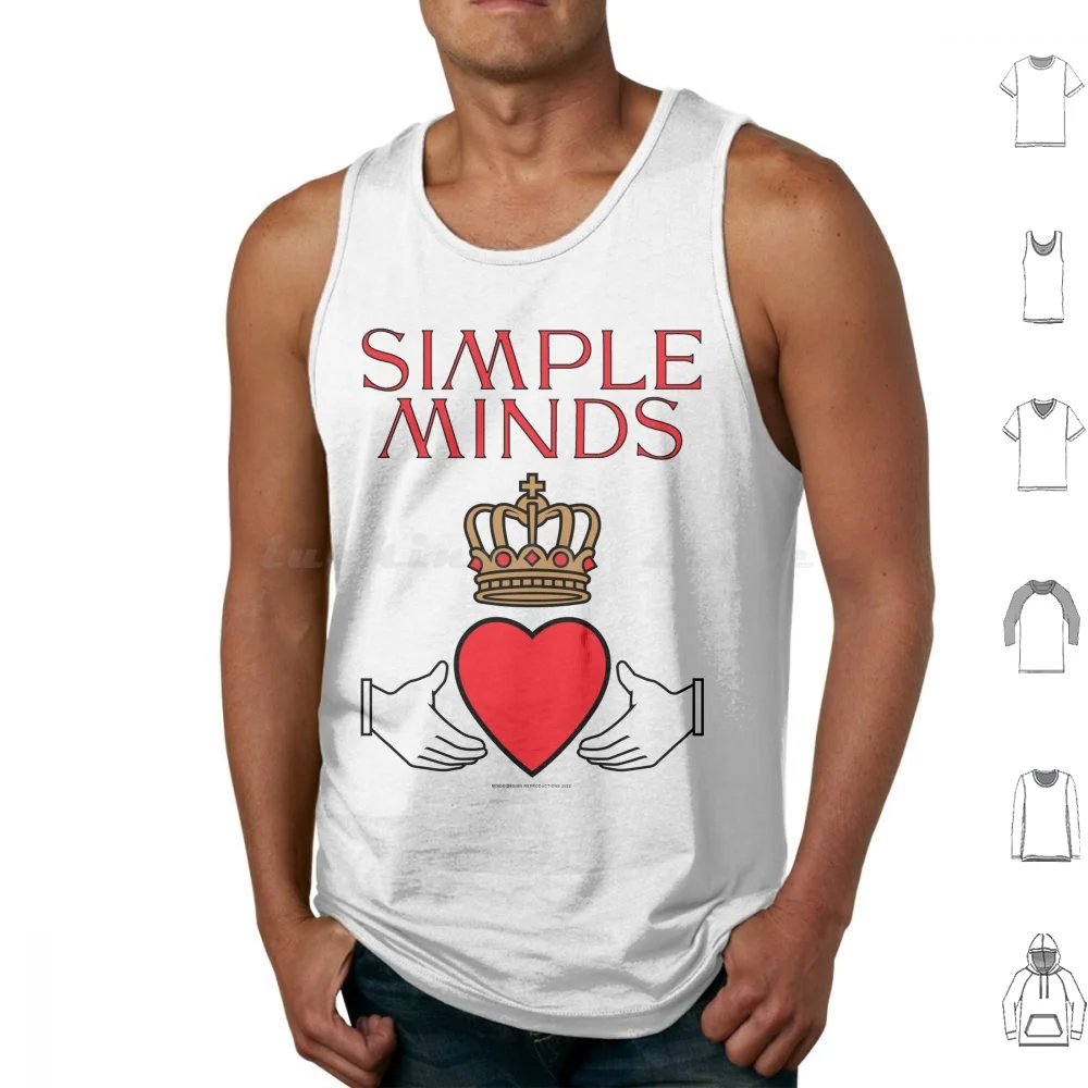Simple Minds-Street Fighting Years Claddagh Tank Tops Vest Sleeveless Simple Minds Jim Kerr Charlie Burchill Street Fighting