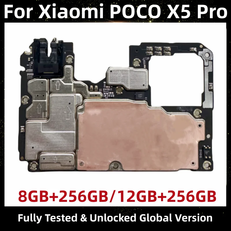 Motherboard for Xiaomi POCO X5 Pro, 5G Mainboard, 256GB ROM, Logic Board, Global Version, 22101320G, 22101320I