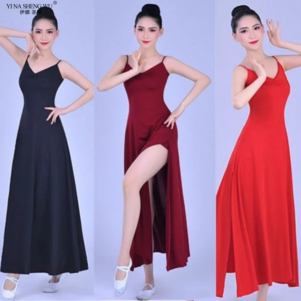 Vestido de valsa padrão feminino, vestidos de dança moderna, roupas tango para adultos