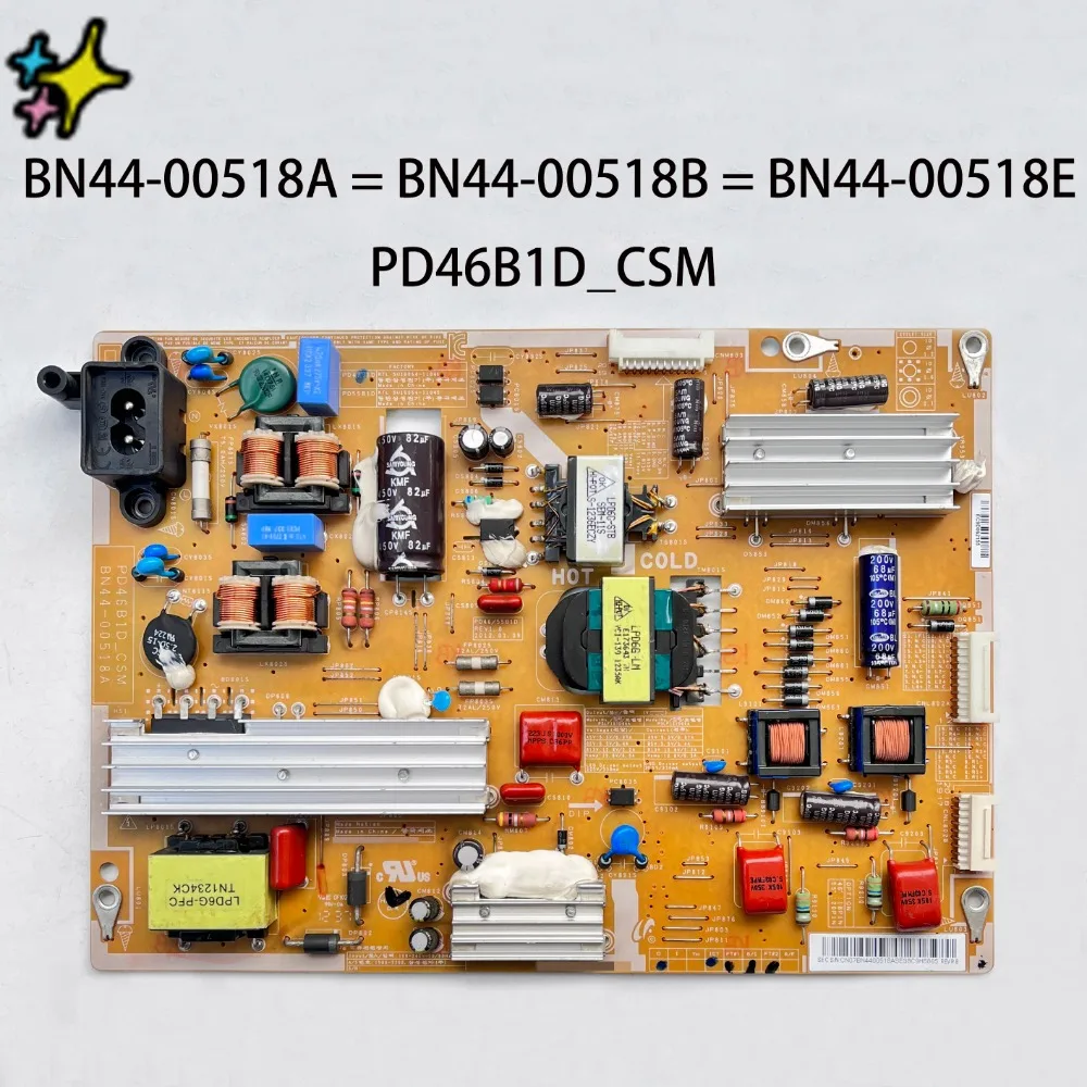 Authentic TV Power Board BN44-00518A = BN44-00518B = BN44-00518E PD46B1D_CSM Work Normally is for TV UE40ES6100 UE37ES6300 Parts