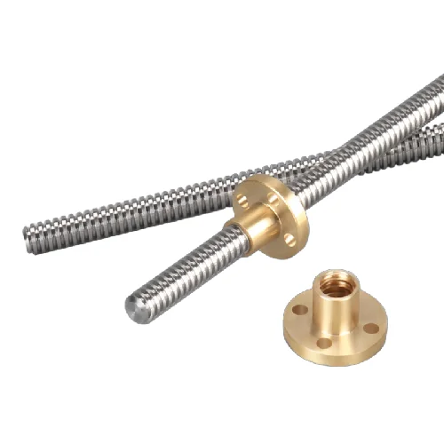 High Precision T4 T5 T6 T8 T10 T12 T14 T16 T20 CNC Stainless Steel Trapezoidal Screw with Brass Nut Lead Screw for 3D Printer