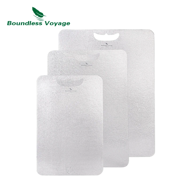 

Boundless Voyage Chopping Board Lightweight Camping Fruits Vegetable Meat Metal Chopping Block Cutting Board S/M/L Size