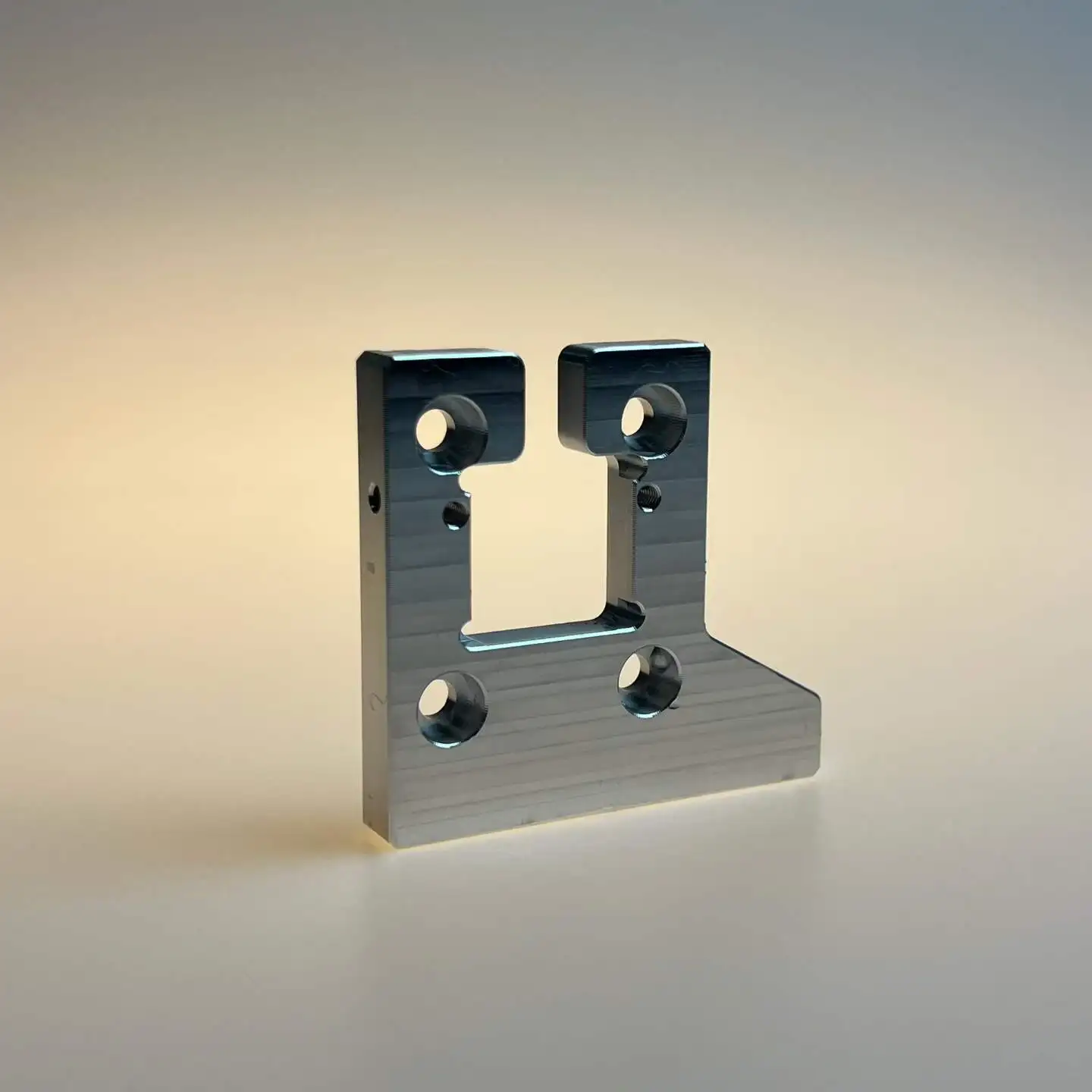 Precision CNC Milled 6061 Aluminum L Type U Notch Positioning Bracket Custom CNC Machining Automation Fixture Mount Support