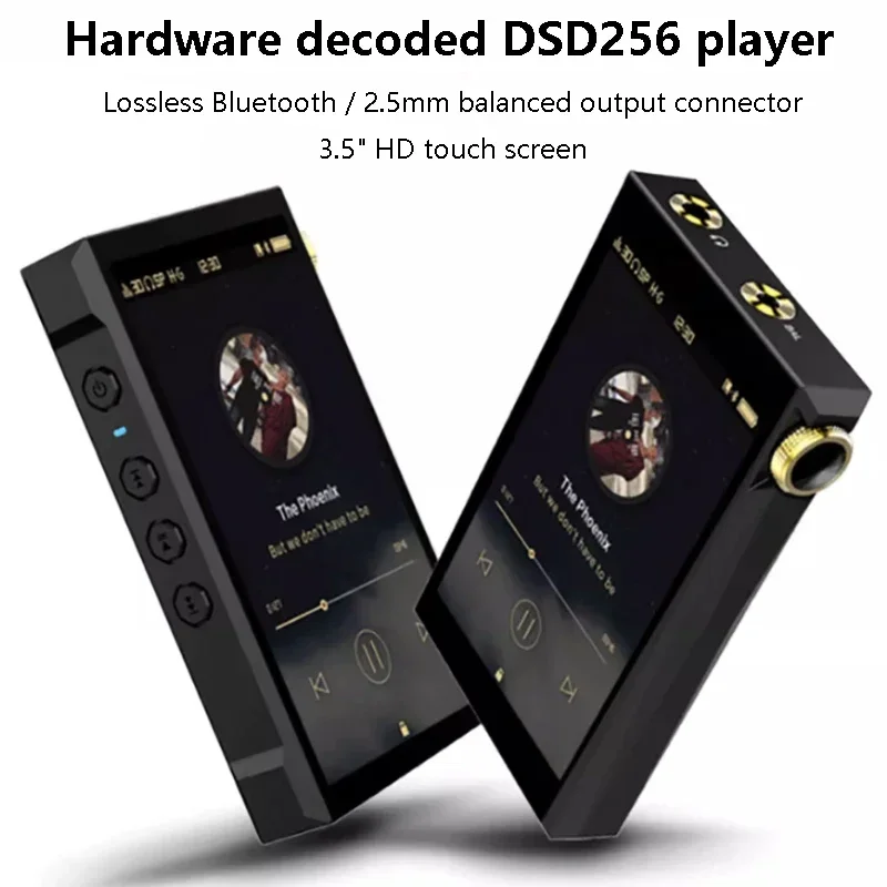 

Digital HIFI Music Player MP3 Dual ES9018 with DSD256 24bit/384KHz Lossless Decoding Walkman Wireless Bluetooth LDAC APTX Format