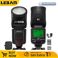 TRIOPO R1 Canon Nikon round head camera top flash hot shoe SLR camera external external shooting light portrait magnetic suction