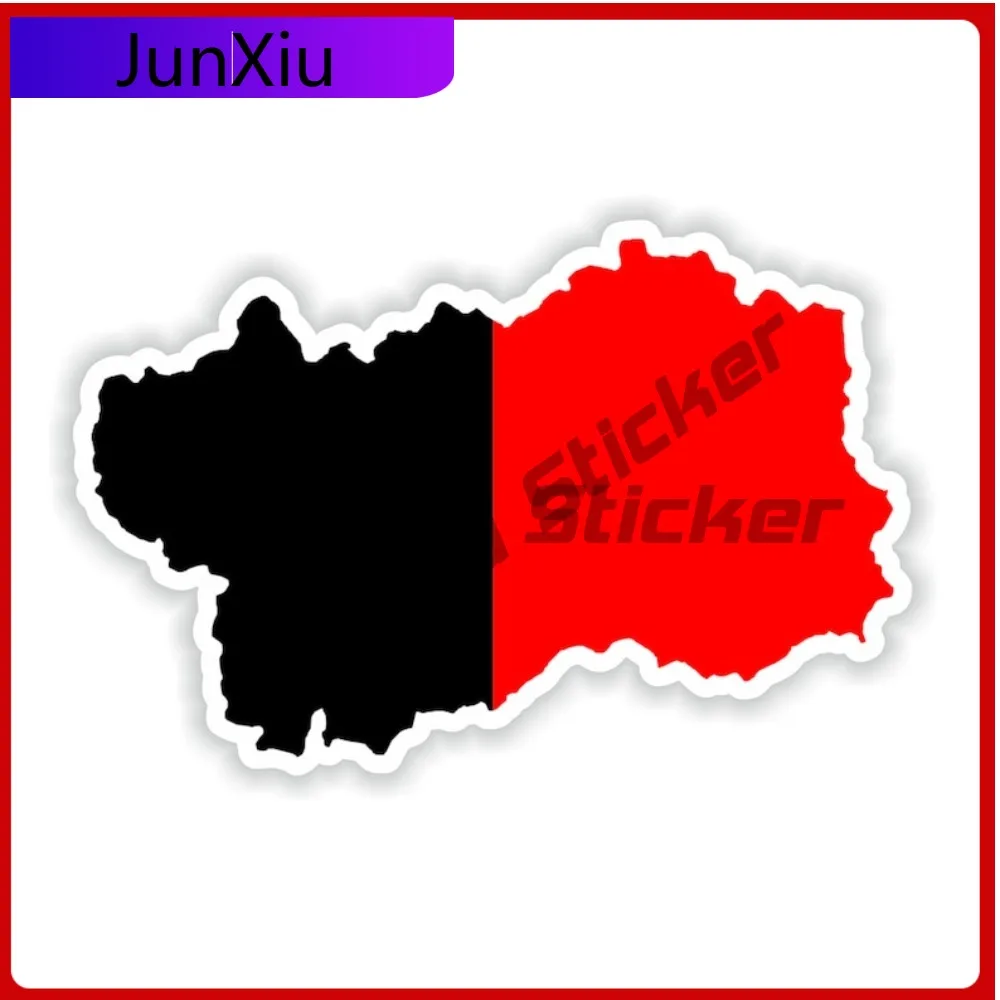 

Aosta Valley Valle D'aosta Italy National Flag And Emblem Map Shape Stickers Scratch Cover Funny Decorations For Pictures Bumper