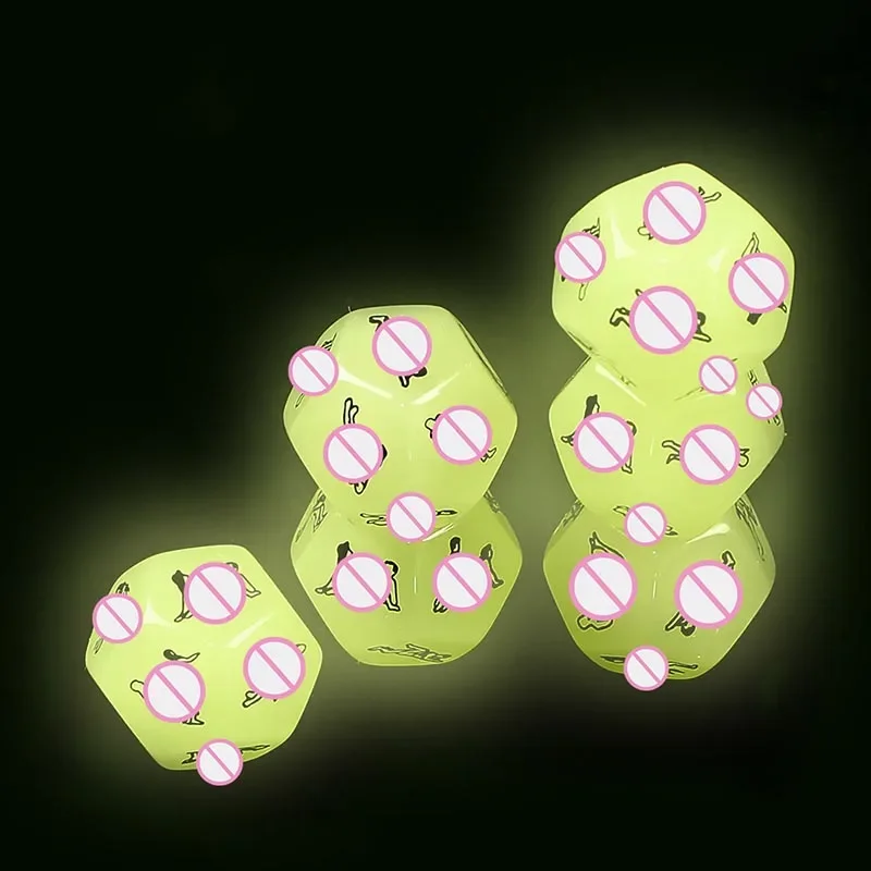 1PCS Glow in the Dark 12-Sided Adult Dice - Luminous Fun Position Game Toy for Couples, Intimate Party Gift