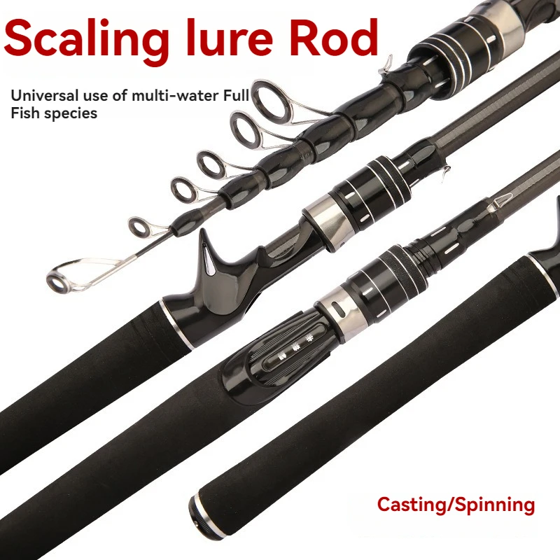 Luya Telescopic Carbon Fishing Rod Lightweight Portable Fishing Pole for Freshwater And Saltwater